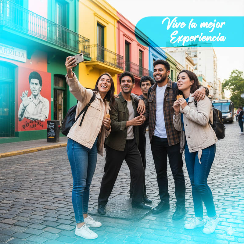 foto con amigos en argentina